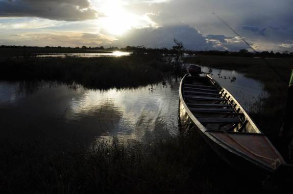 Fim de tarde na região do Salto Aponwao, na Gran Sabana, na Venezuela